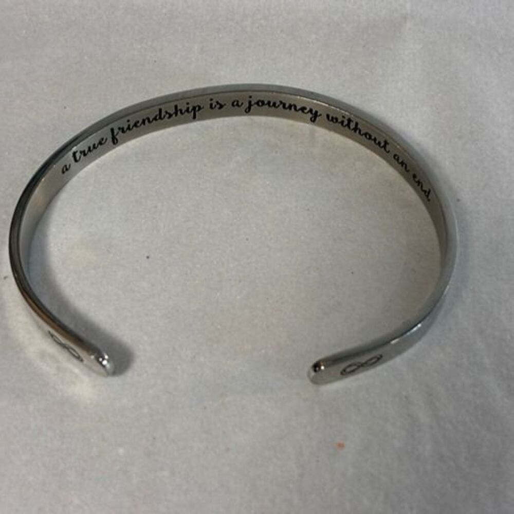 Inspirational Stainless Steel Friendship Cuff Bracelet